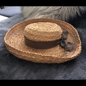 Helen Kaminski woven natural raffia sun hat